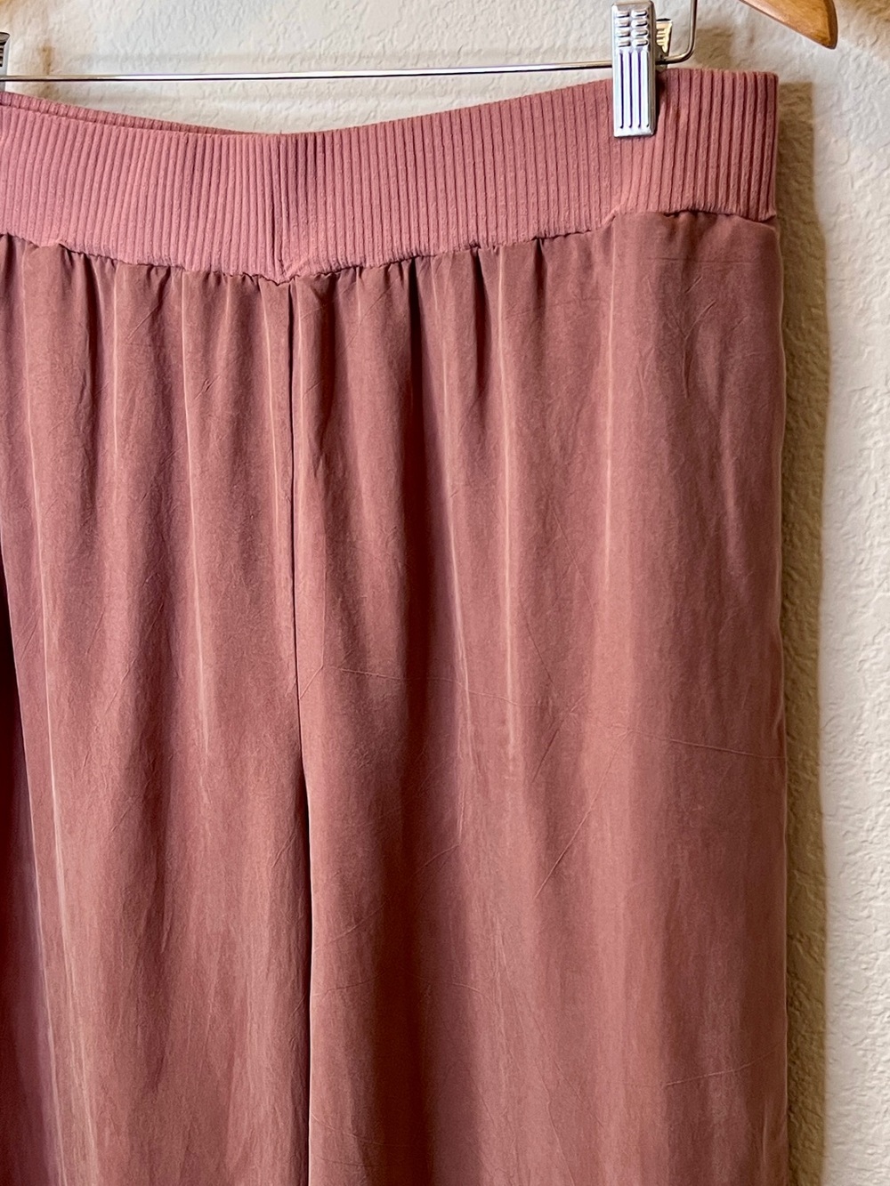 Amour Vert NWT Salice Mixed Cupro Wide Leg Pants Quartz Size XL - Picture 5 of 12